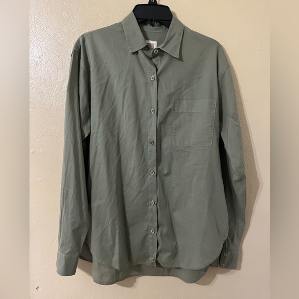 A Shirt Thing Button Down Tunic Top Size Medium